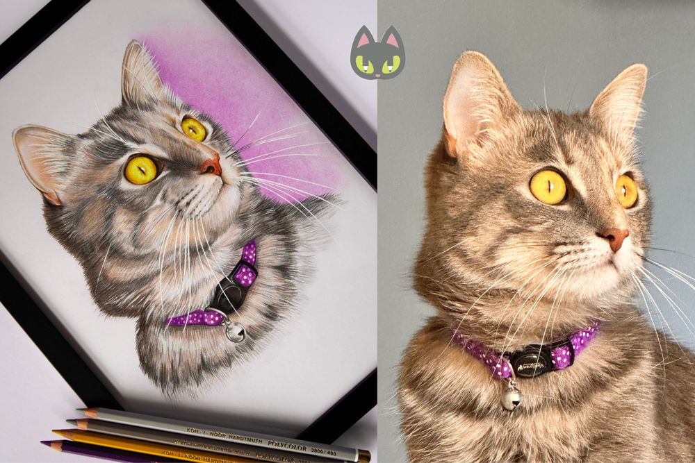 Ръчно рисуван портрет на домашен любимец