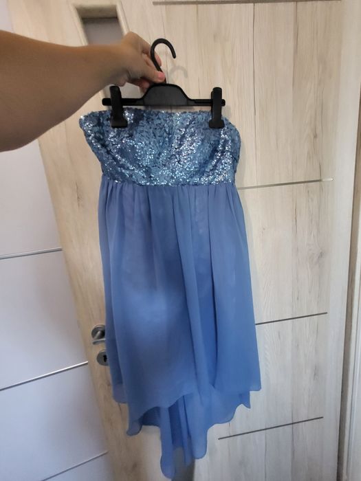 Rochita bleu paiete M