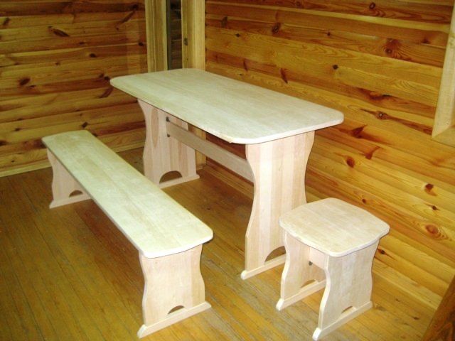 Столы и лавки, в баню