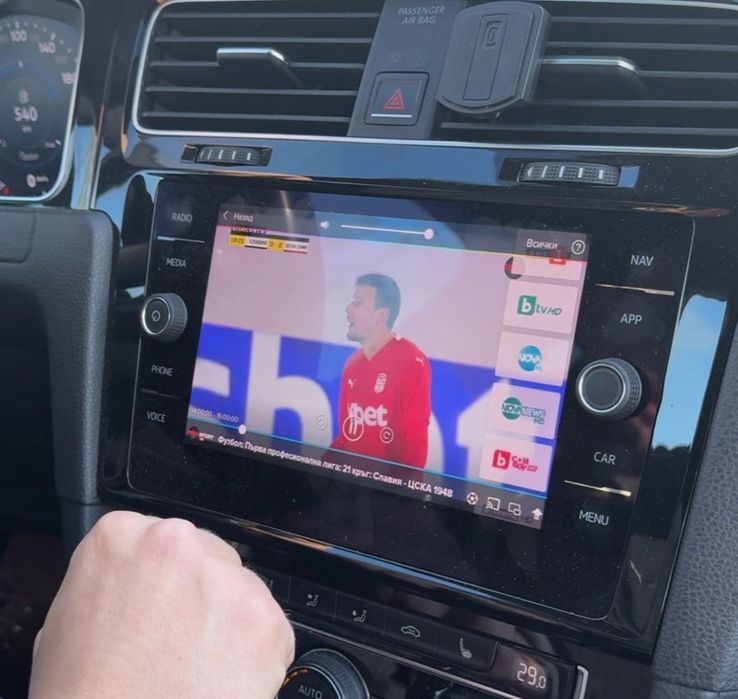 CarLinKit TV– Телевизия, YouTube,безжичен CarPlay/AndroidAuto– 8+128GB