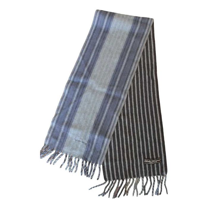 100% кашмир Оригинален мъжки шал Salvatore Ferragamo