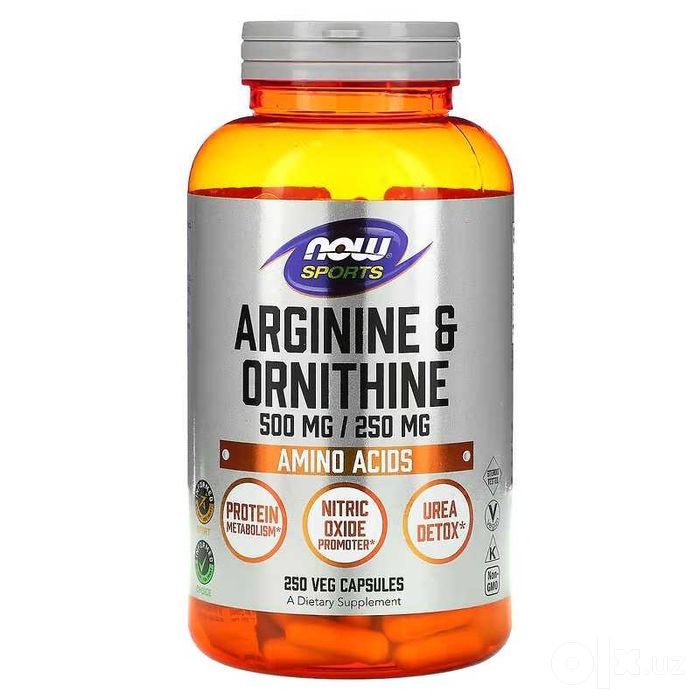 NOW Foods Sports Arginine Ornithine аргинин и орнитин