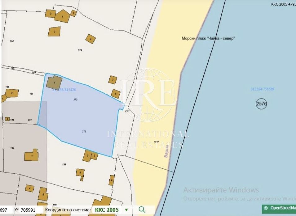 Парцел в Варна, област-м-т Кабакум площ 1161 цена 750000