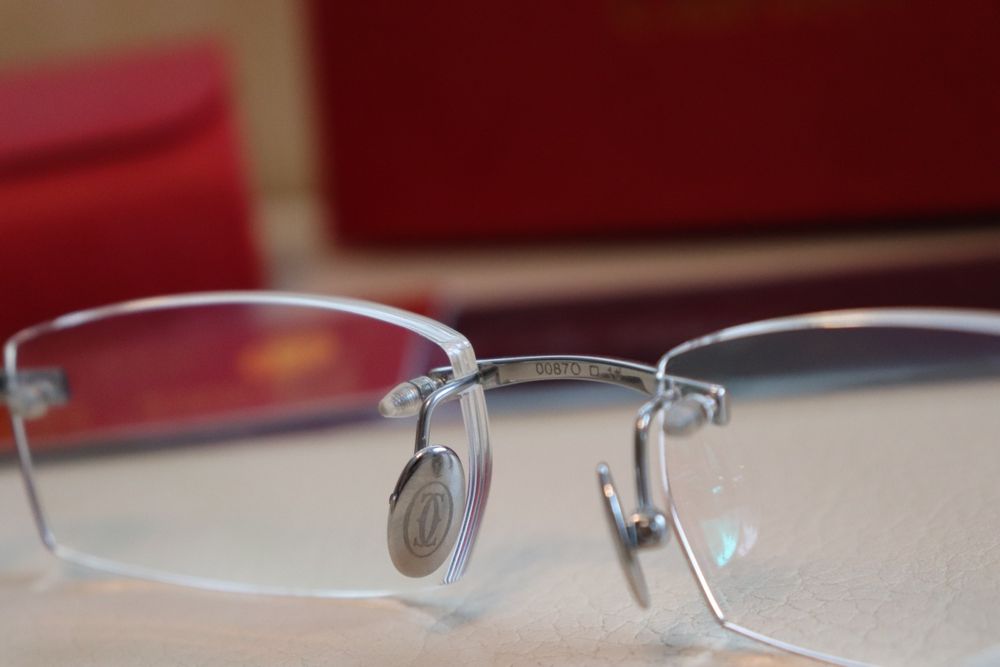 CARTIER CT0087O 003 Santos de Cartier  Rame ochelari rimless silhouett