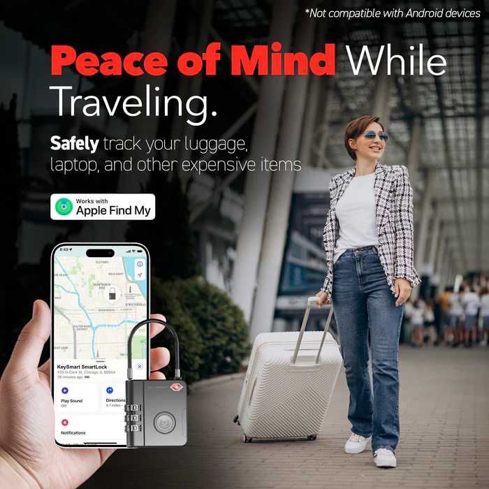 Keysmart Apple Iphone Tracker bagaj cala SmartLock Tracking