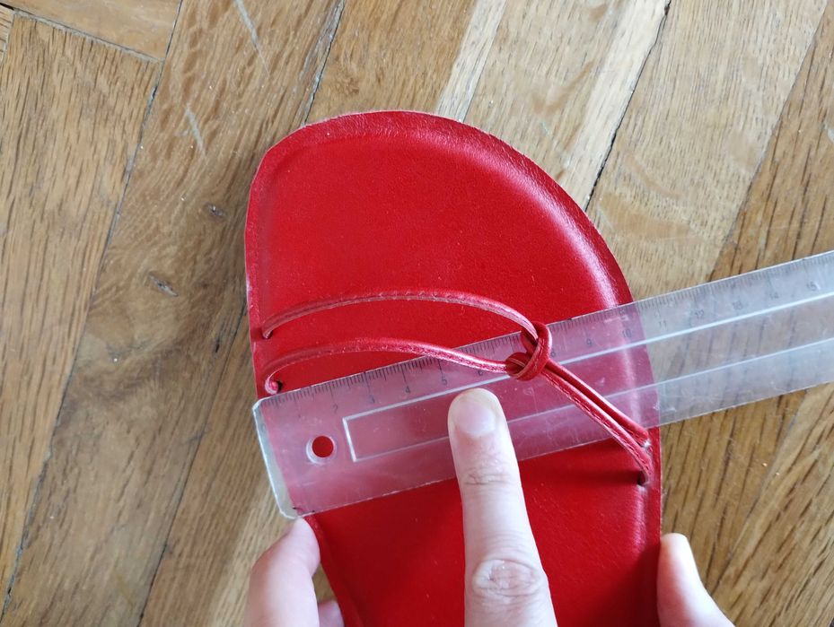 Боси сандали Groundies дамски червени кожени 41 номер 28 см