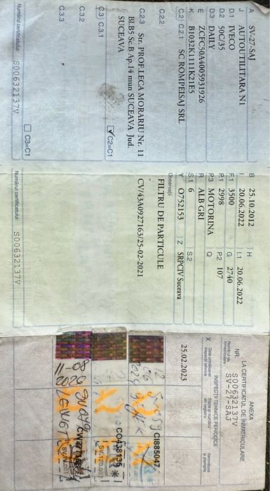 Iveco Daily 50C35 punte dublă lada 4 m