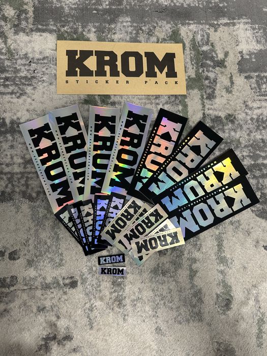 Stickere KROM originale - sticker pack holografic pentru kendama, etc