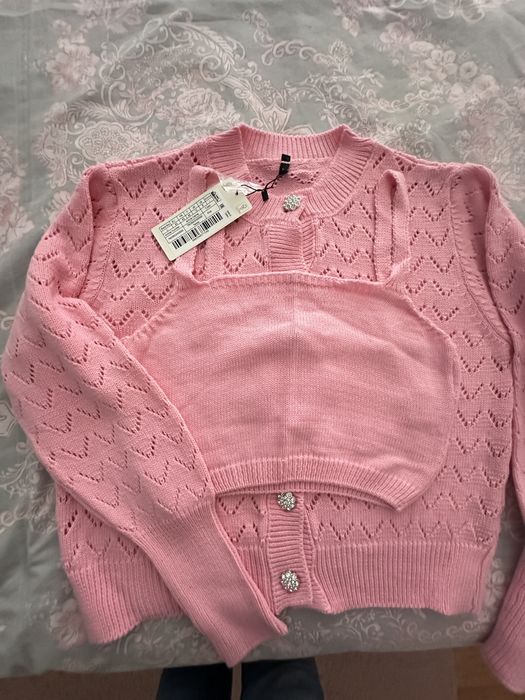 Комплект жилетка и бюстие плетиво-НОВИ