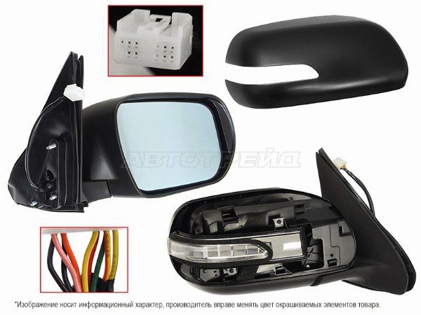 Зеркало  правое обогрев, поворот, складное, 9конт Suzuki Grand vitara