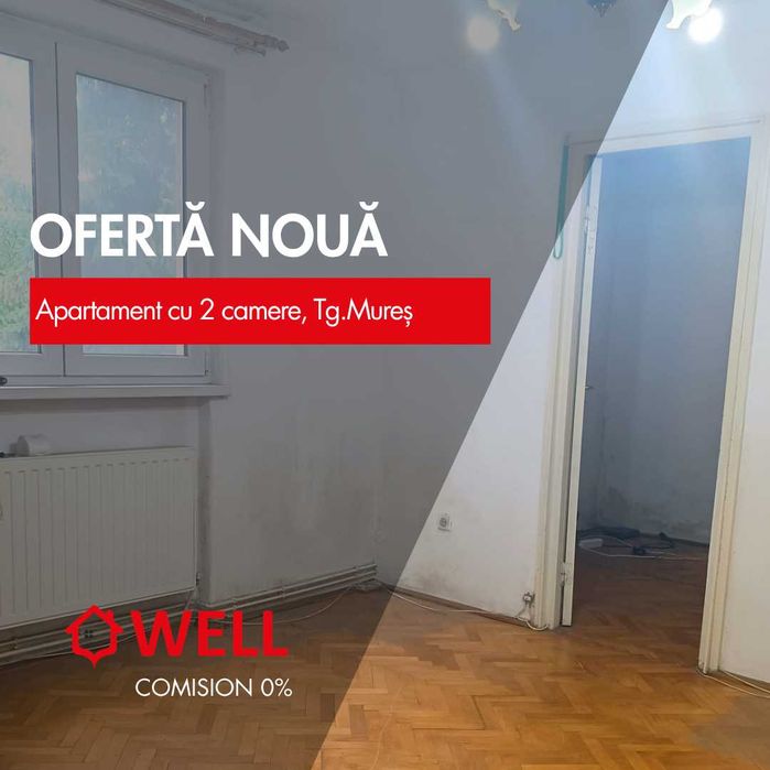 SUPER OFERTĂ - De vânzare apartament cu 2 camere, pe str. Aleea Sâvinești, Tg.Mureș