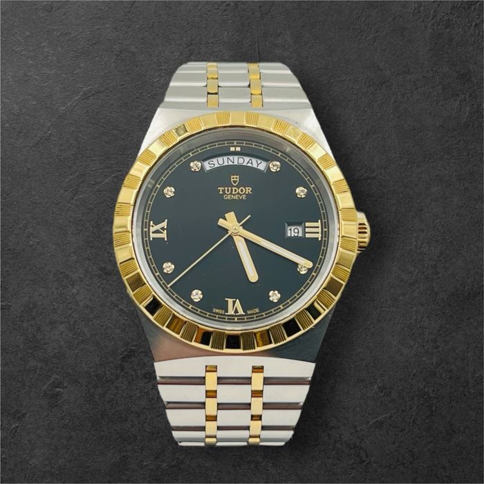 TUDOR ROYAL 41mm solid gold and diamond 90th мъжки часовник