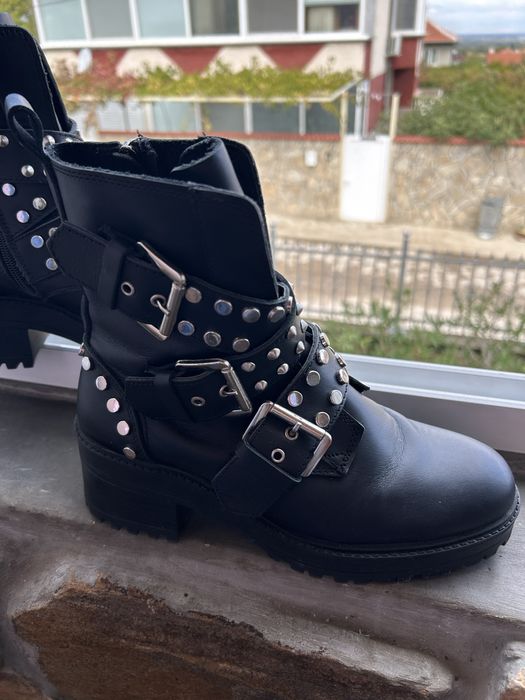 Боти естествена кожа Зара