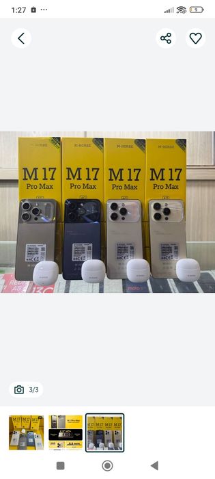 M-HORSE 17 PRO MAX sotuvga keldi 

M17 Pro Max 4G 8+128GB 
TITANIUM GR