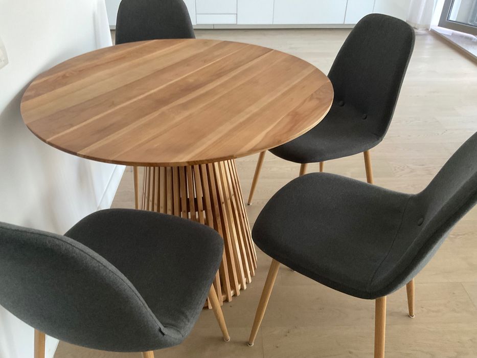 Set 4 scaune gri inchis Kave Home