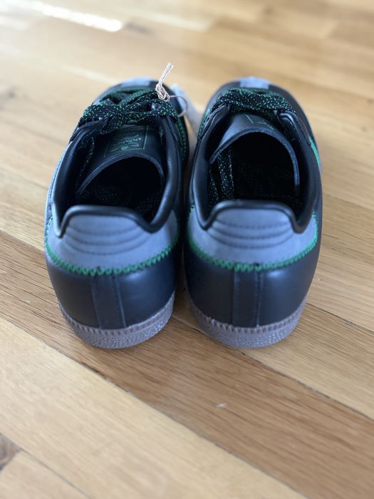 ADIDAS SAMBA OG W Core Black/ Green/ Grey, естествена кожа