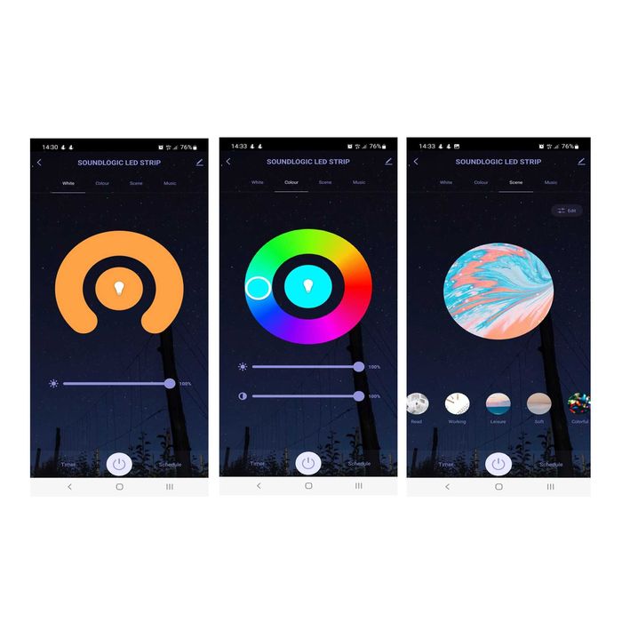 Lotus Lantern LED лента 2, 5 метра RGB BlueTooth приложение за телефон