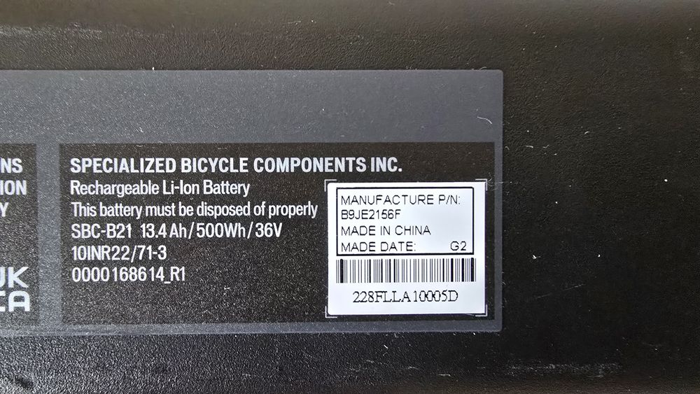 Baterie acumulator Specialized Turbo Levo , 500Wh 100%