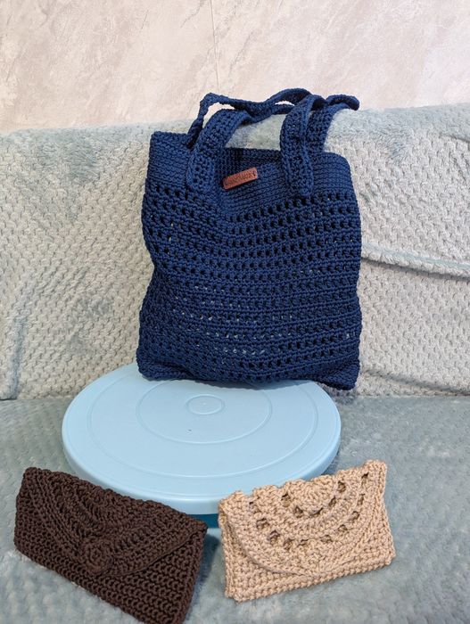 Сумки вязанные, ручная работа