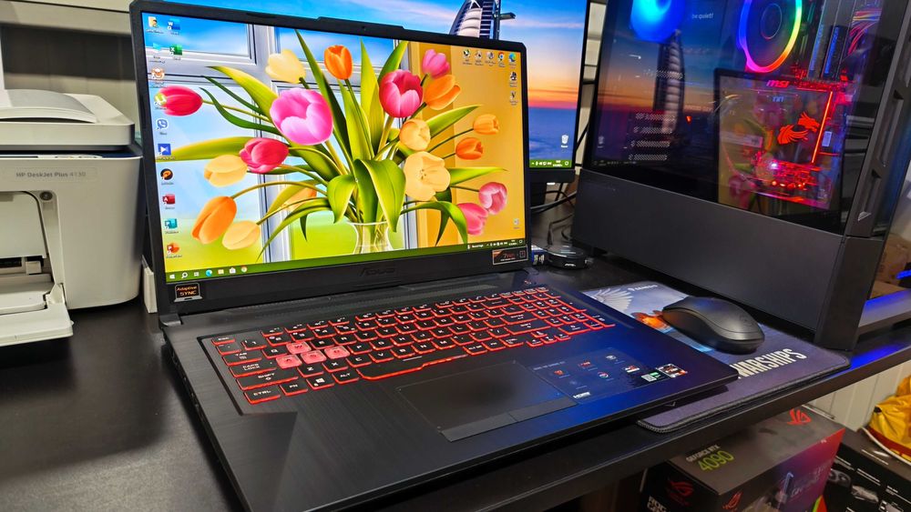 Геймърски голям 17.3” FullHD IPS Лаптоп ASUS с Ryzen 9 / GTX 1660Ti