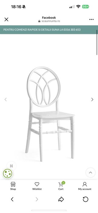 Scaune nunta, chivari Tiffany