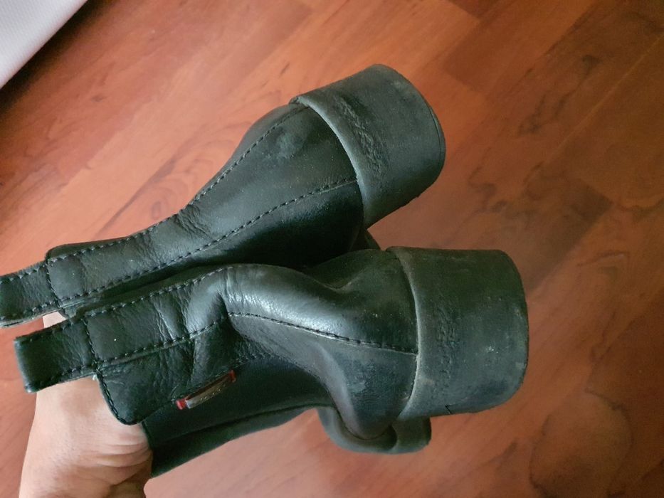 Ghete din piele pana la glezna