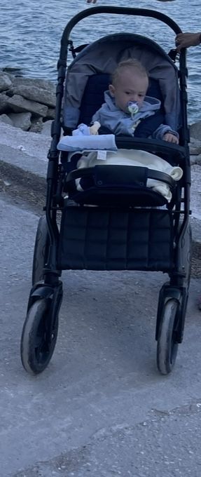 Carucior 3 in 1 Dark Blue Landou,scaun auto si partea sport  800  RON