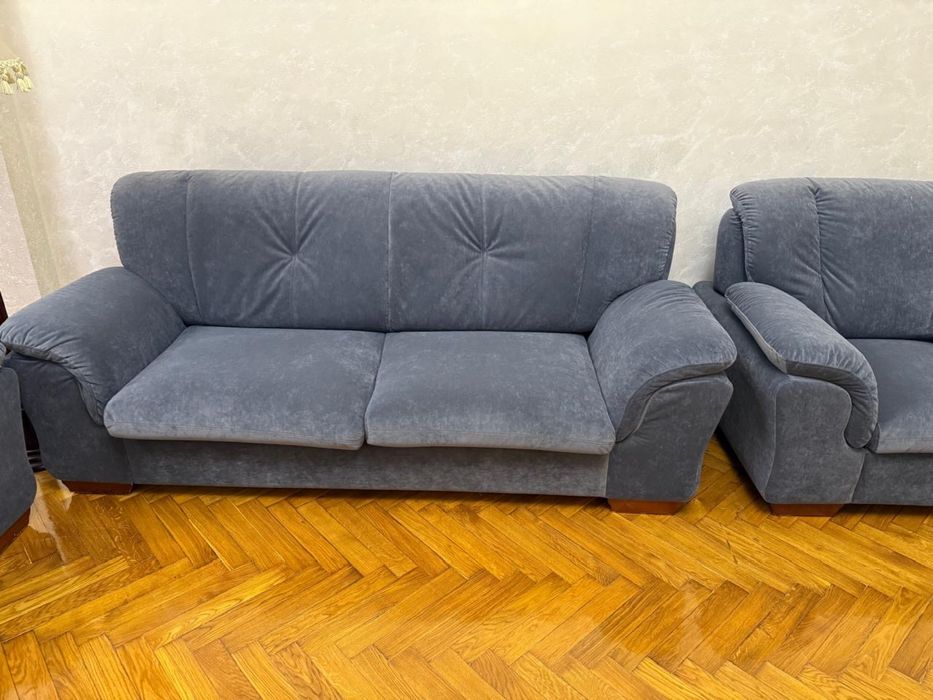 Продается диван 3/2/1 в сером цвете