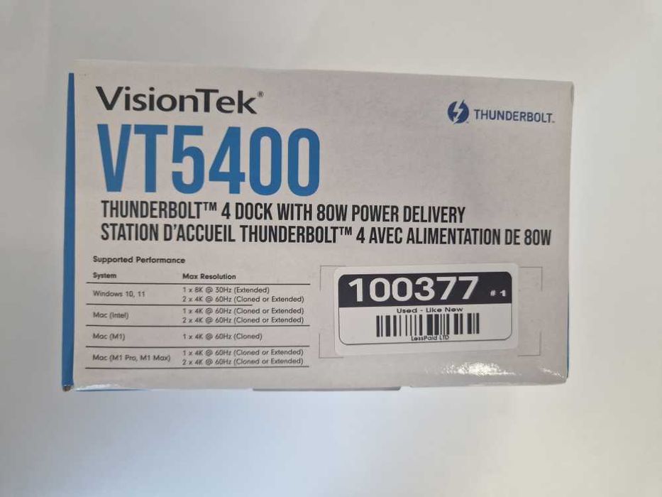 VisionTek VT5400 Wired Thunderbolt 4 Black
