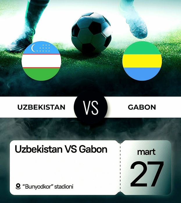Futbol bilet ozbekiston gabon