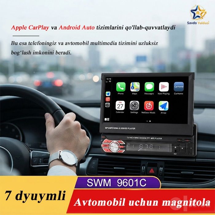 7" Teleskopik avtomobil multimedia