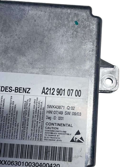 Calculator Airbag Mercedes-Benz E-Class W212 2009 -> A2129010700