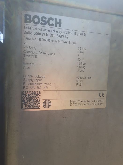Centrala cu ardere inversa Bosch 36kw