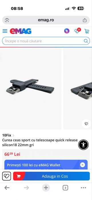 Curea ceas sport quick relese 22