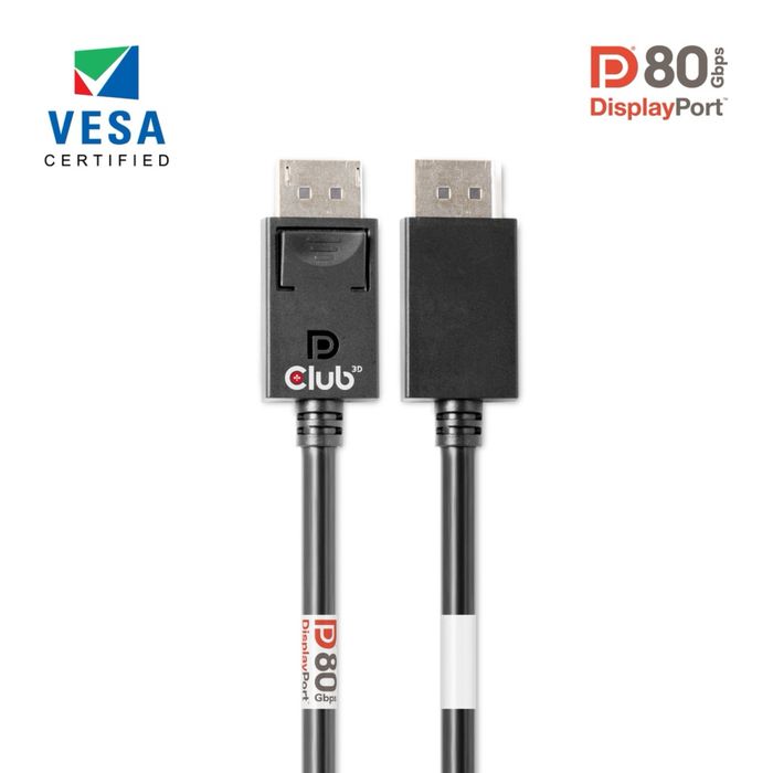 Club3D CAC-1092 DisplayPort 2.1 (Male to Male), длина 1.6 метра.
