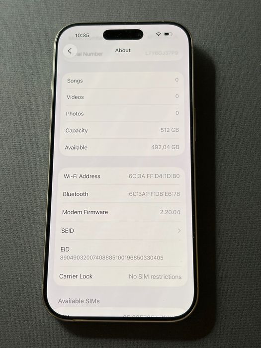 iPhone 16 Pro 512GB (Desert Titanium) — eSIM Only