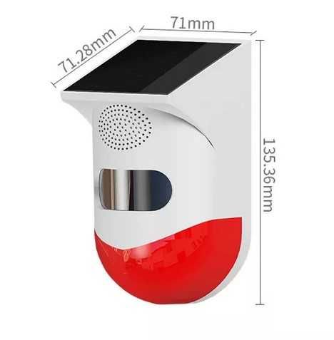 Tuya WiFi соларен външен PIR алармен датчик движение със сигнализации