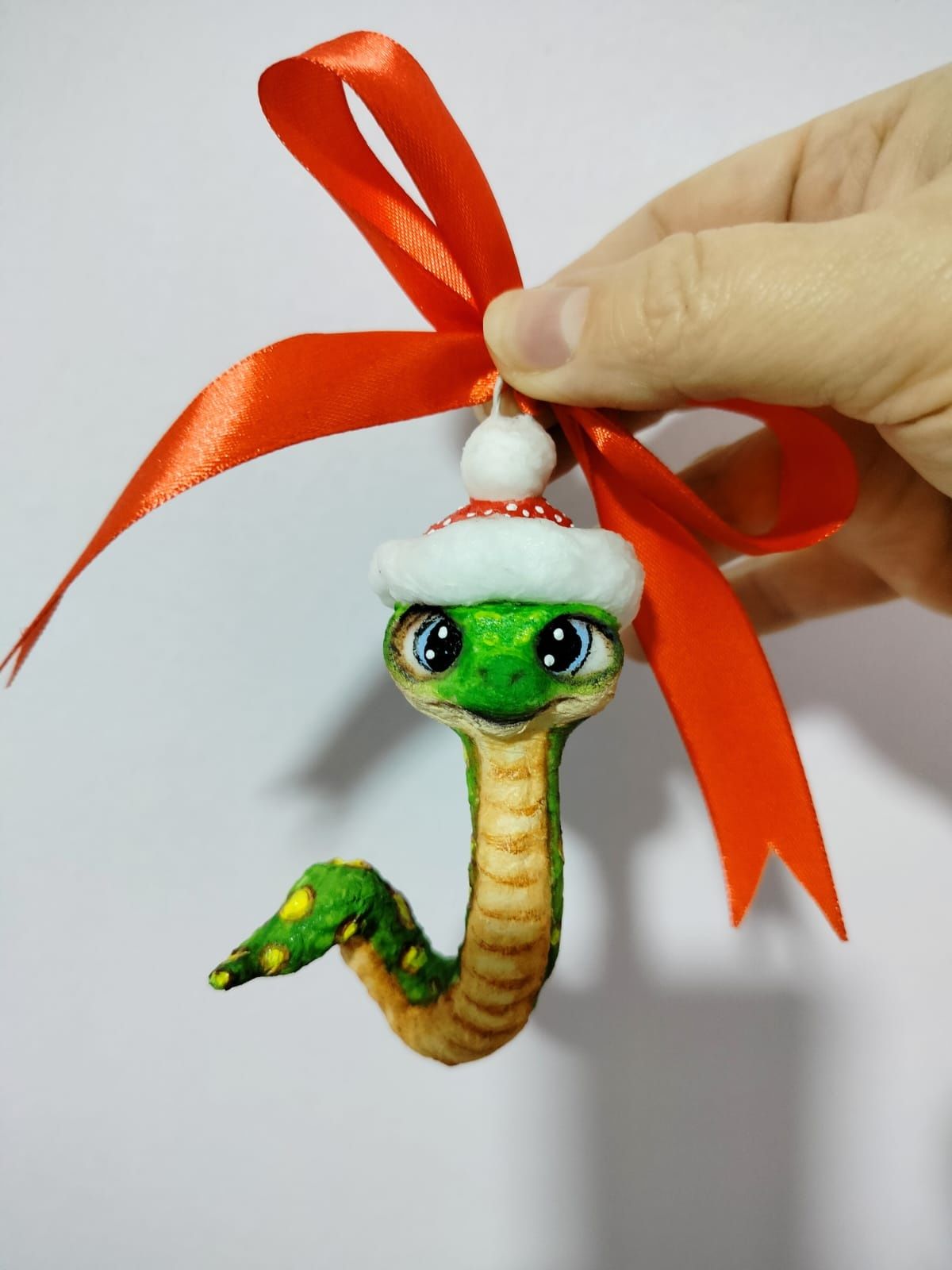 Ватная игрушка змея
