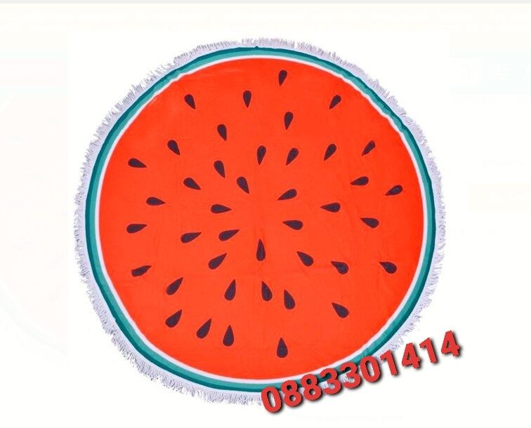 Кръгла плажна кърпа Диня