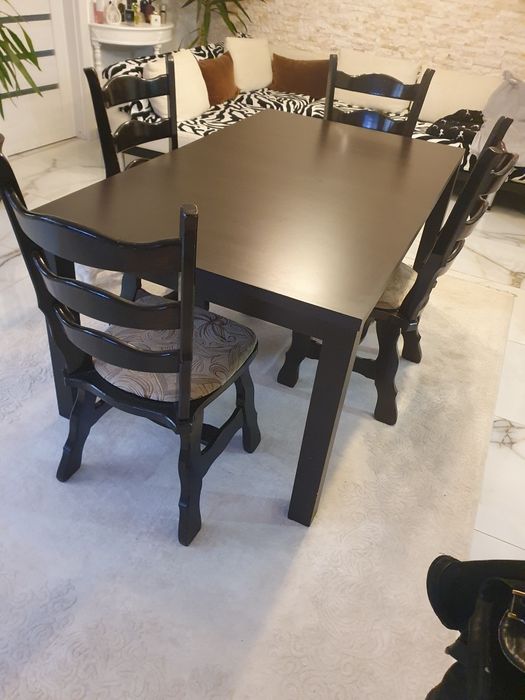 Masa și scaune lemn masiv