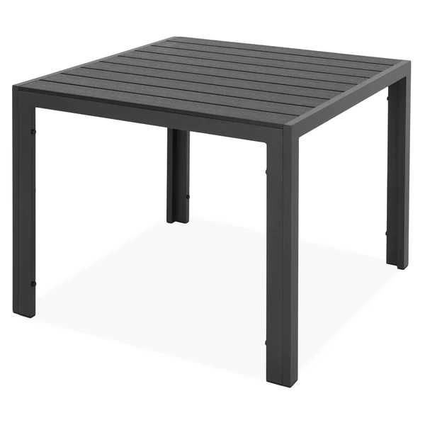 Masa exterior gradina/terasa 90 X 90 Negru LIVRARE GRATUITA