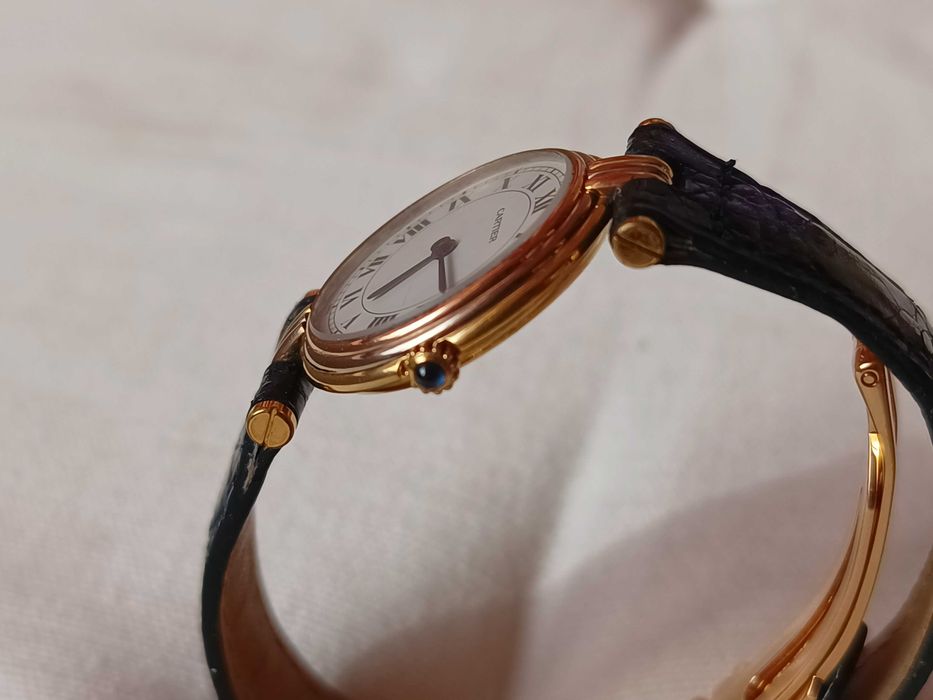 Ceas Cartier Vendome Trinity aur 18k deployant aur