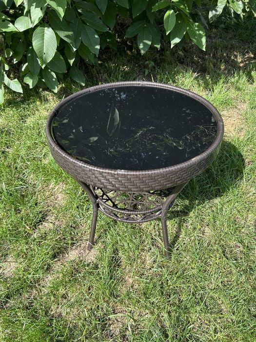 Градински Ратанов Комплект Oasis 2 стола с маса + поставка