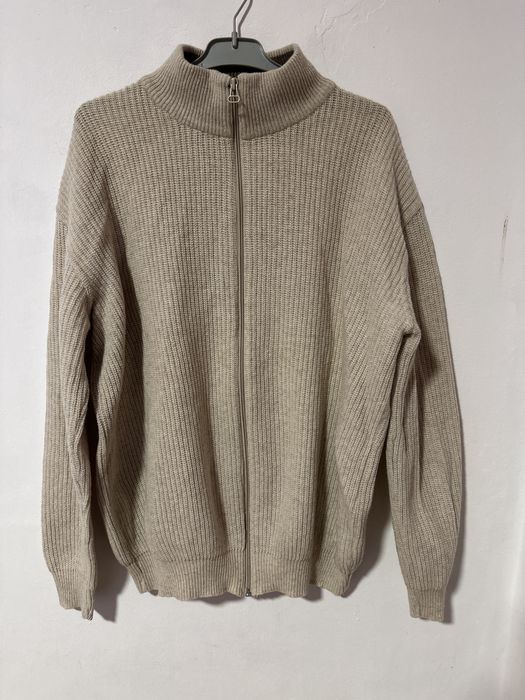 Pulover cu fermoar, bărbați, 80% lână, L