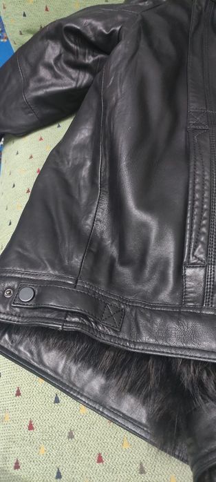 Куртка-дубленка натуральный мех и кожа.