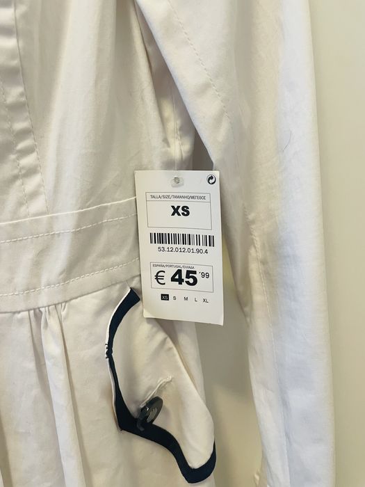 NOU cu eticheta trench primavara BLANCO XS/S Spania
