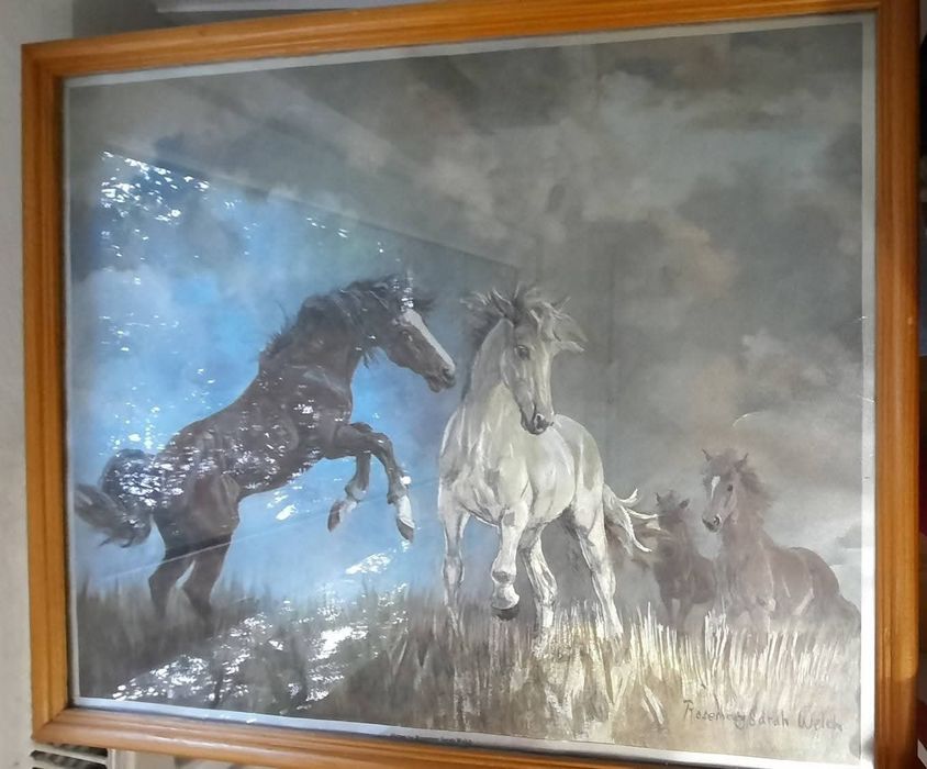 Tablou Horses tehnica Dufex după Rosemary Sarah Welch