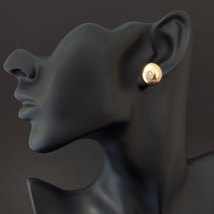 cercei mari, aur 18k cu diamante, certif.