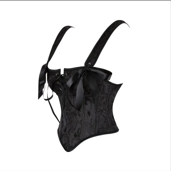 Чёрный винтажный корсет