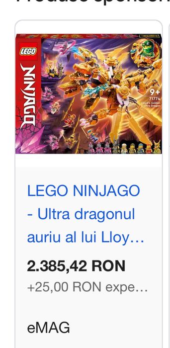 Dragonul Auriu | 71774| Lego Ninjago | Lloy| Golden Dragon